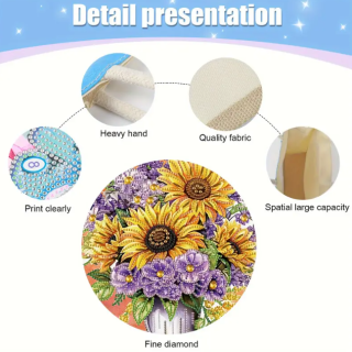 Preview: Diamond Painting Einkaufstasche Sonnenblume